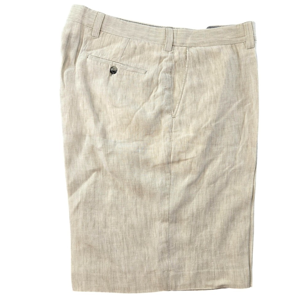 Ballin Pants Mens 36x32 Beige Dress Linen‎ Relax Ballin Relax Pockets Flat Front
